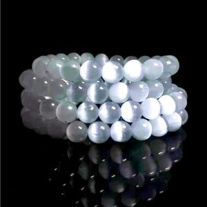 🆕New Selenite 8mm Healing Gemstone Bracelet